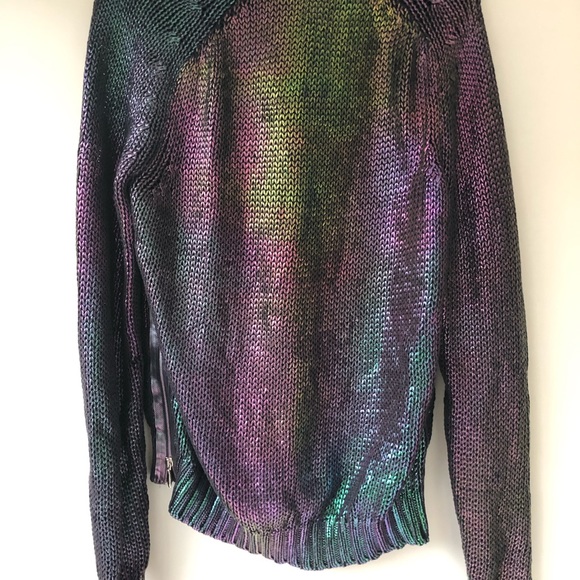SportMax Defile Sweater Oil Slick Holo Iridescent - Picture 7 of 7